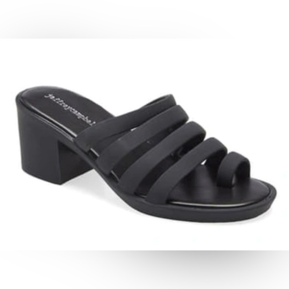 JEFFREY CAMPBELL Pectin Sandal In Black Shiny size 9